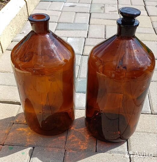 Бутыль из цветного стекла 5 литров