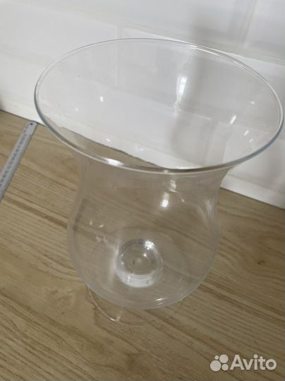 Стеклянный вазон для сладостей 25 см