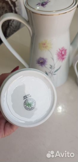 Кофейник,чайник,молочник ГДР Хризантемы