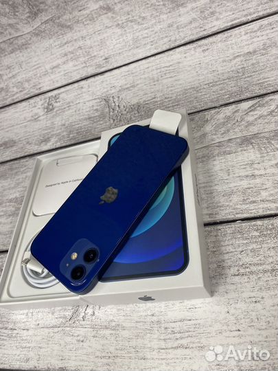 Телефон iPhone 12 синий,оригинал,акб100