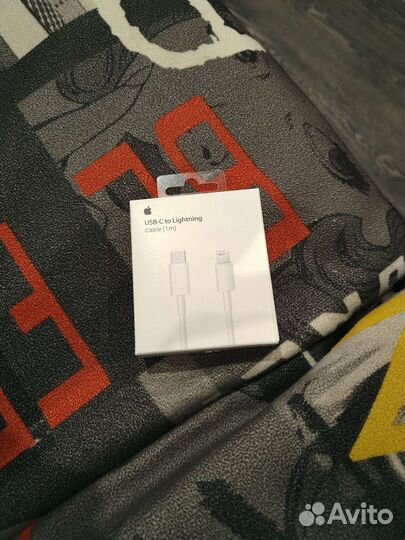 Кабель apple lightning на USB-C 1м