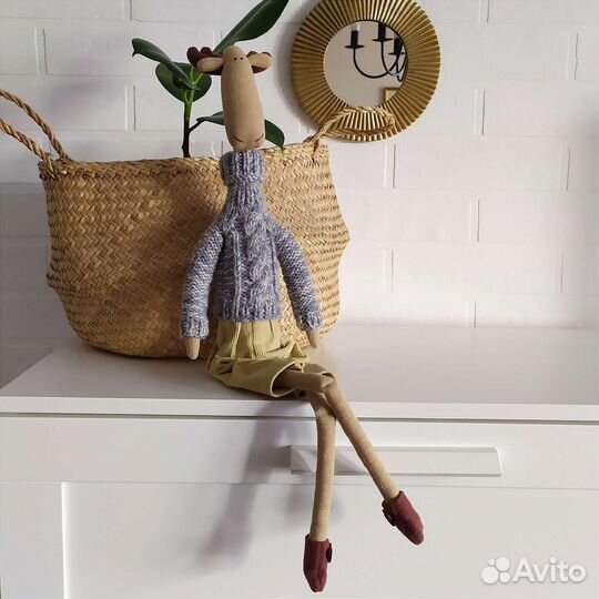 Интерьерная игрушка лось в стиле Тильда
