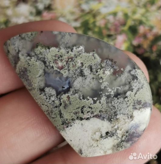 Моховой агат, кабошон