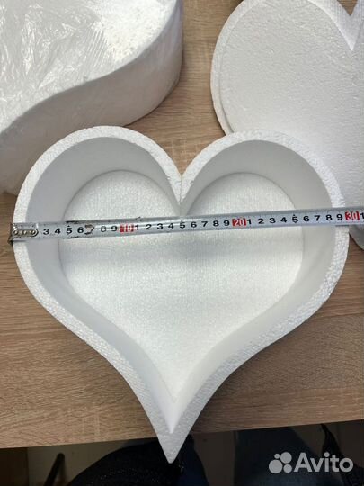 Заготовка сердце из пенопласта, фальш ярус