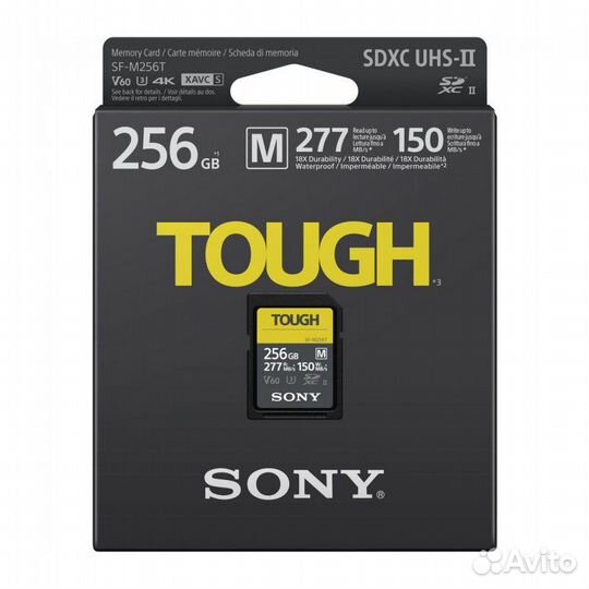 Sdxc 256GB Sony SF-M tough UHS-II U3 V60 150/277 M