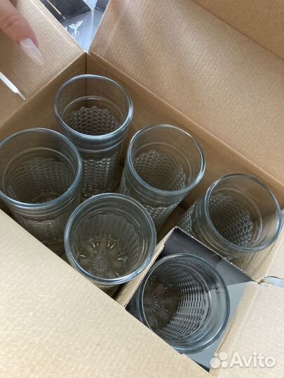 Набор посуды из стекла новый