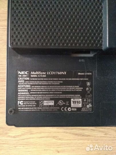 Монитор NEC multisync lcd1760nx