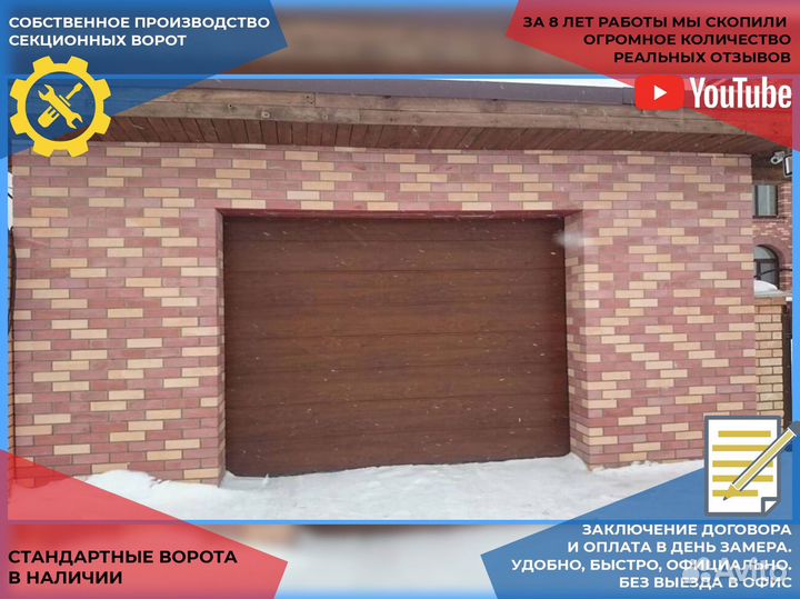 Автоматические секционные гаражные ворота