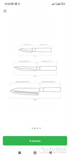 Набор кухонных ножей Naboda