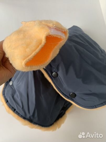 Муфты-Варежки меховые для ручки коляски