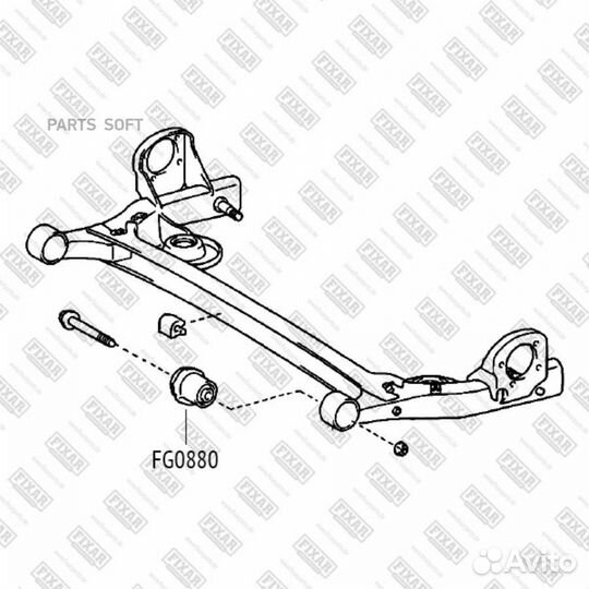 Fixar FG0880 Сайлентблок задней балки