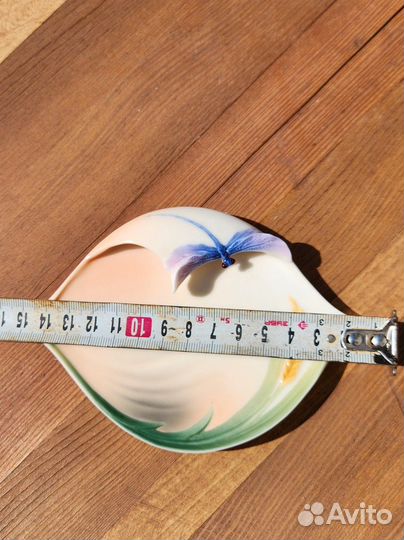 Тарелка фарфор стрекоза