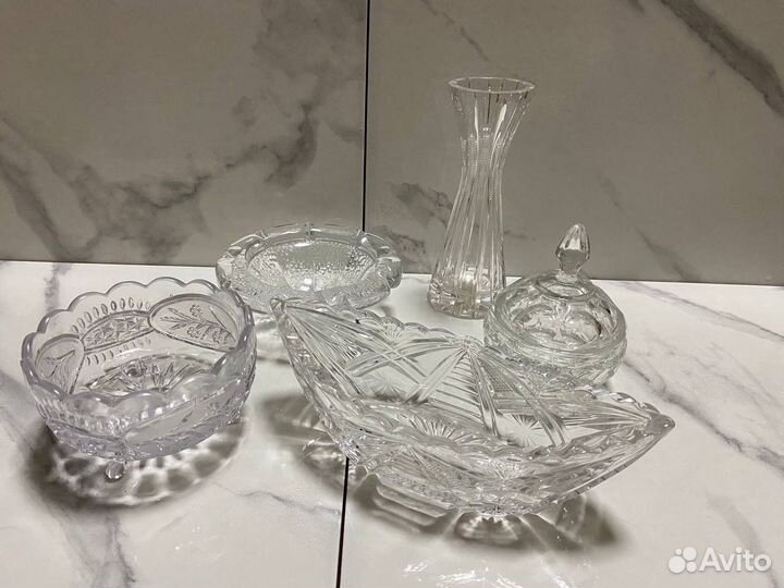 Ваза хрустальная времен СССР