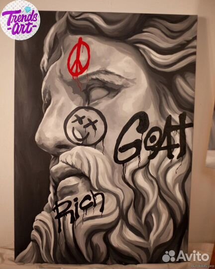 Современный арт холст Скрудж деньги купить alec