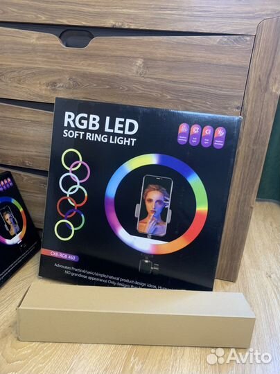 Кольцевая лампа со штативом новая