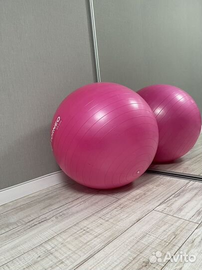 Фитбол мяч 65 см розовый для беременных