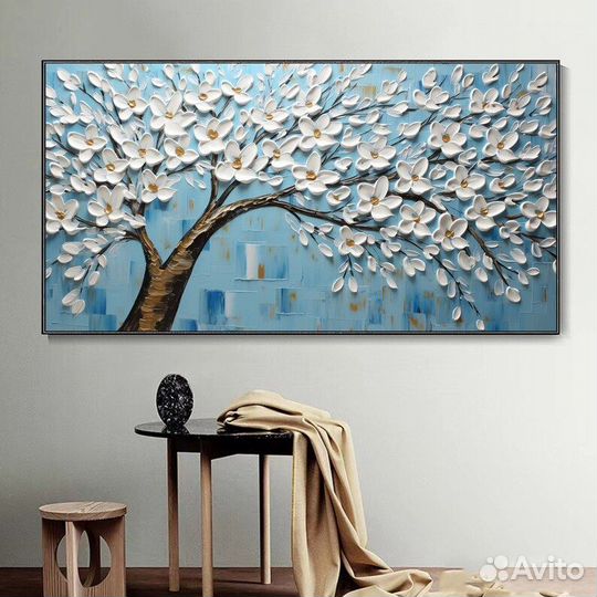 Картина маслом Дерево Интерьерная