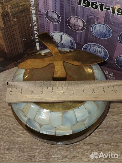 N1. Шкатулка Яблоко. Латунь-Бронза. Старинная