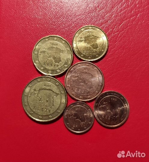 Наборы монет из Евро центов, несколько видов