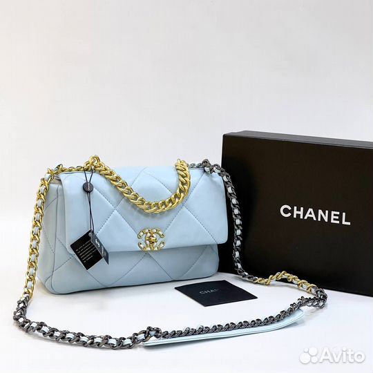Сумка женская кожаная Chanel 19 через плечо 5 цвет