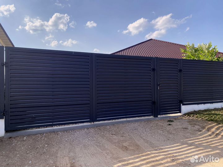 Забор жалюзи из ламелей под ключ