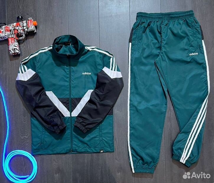 Спортивный костюм Adidas ретро плащевый LUX