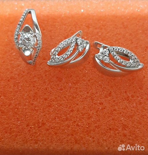 Серьги кольца серебро