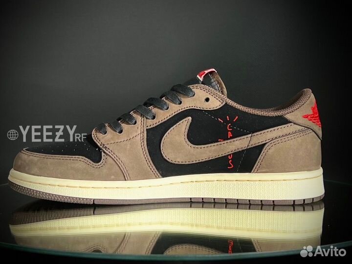 Кроссовки Nike Travis Scott Air Jordan 1 Low Mocha