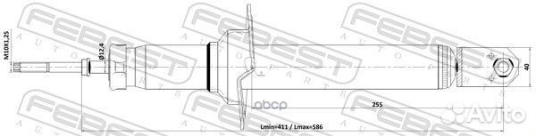 Амортизатор задний GAS.twin tube 03110004R Febest