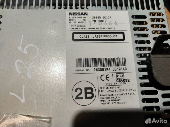 Мультимедийный модуль Nissan Note E11 2008