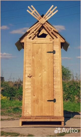 Дачный туалет деревянный прямоугольник чбю 626