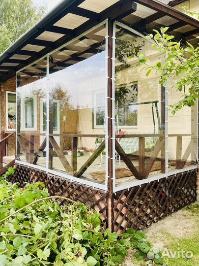 Мягкие окна (шторы) для кафе