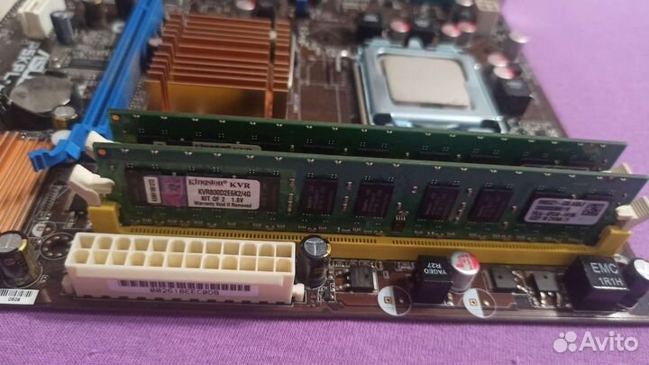 Материнская плата lga 775 + 4 Гб + процессор