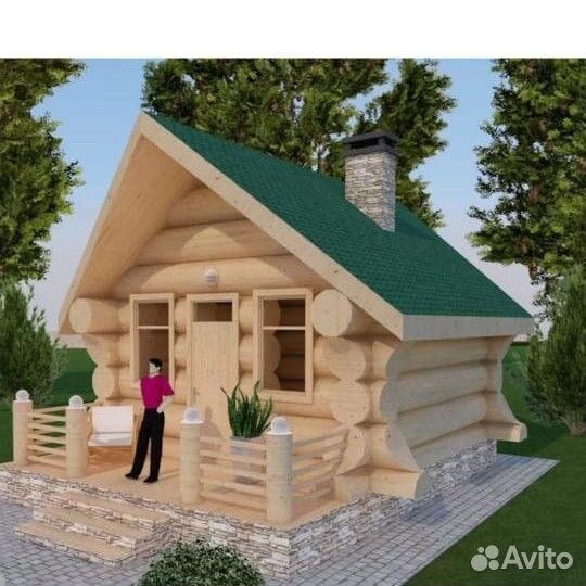 Рабочий на изготовление срубов