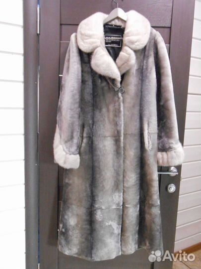 Шуба мутоновая с норкой облегченная