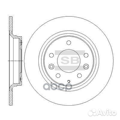 Диск тормозной, задний SD4412 Sangsin brake