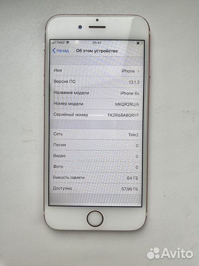 iPhone 6S, 64 ГБ