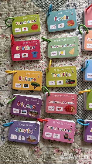 Карточки для изучения английского и китайского