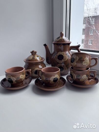 Сервиз кофейный глиняный
