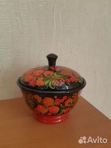 Сахарница Золотая Хохлома