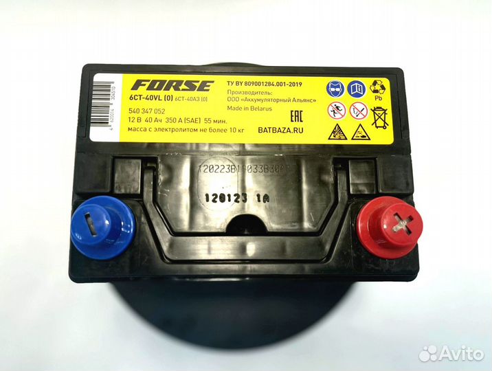 Аккумулятор forse Asia 6CT- 40 VL (0) B19