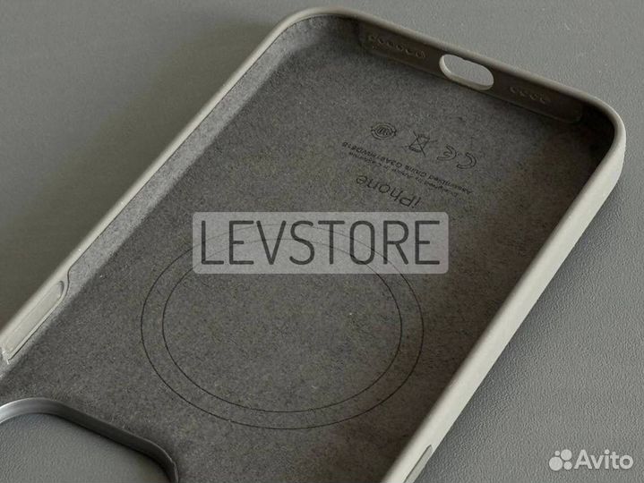 Чехол силиконовый iPhone 15/Pro/Max MagSafe Clay