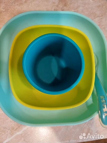 Набор детской, силиконовой посуды