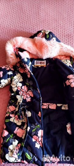 Зимняя куртка на девочку размер 128