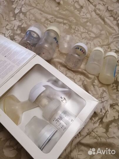 Молокоотсос avent ручной бутылочки