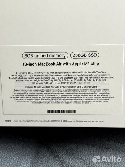 Macbook air m1 8 256 space gray