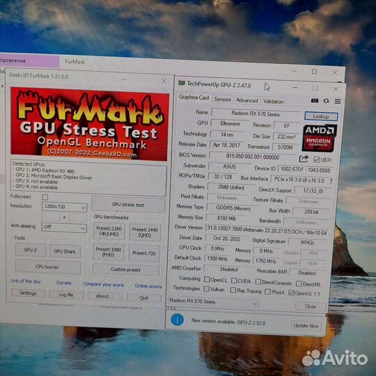 Asus rx 570 8gb Rog strix