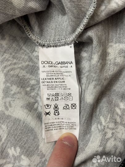 Поло Dolce Gabbana Black/White Rose