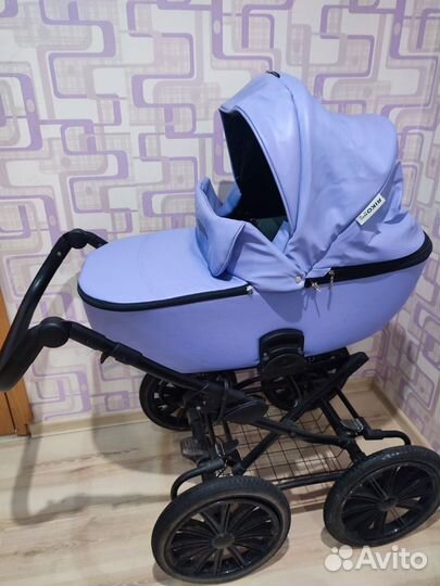 Коляска 2 в 1 эко кожа