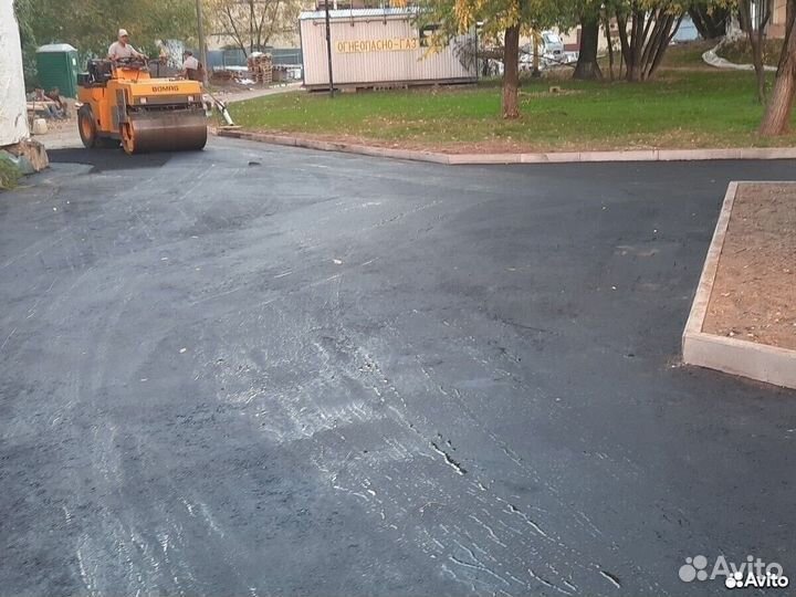 Асфальтирование дорог, укладка асфальта яичный